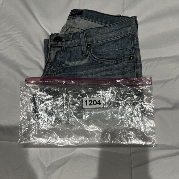 Rock & Republic Womens Distressed Straight-Leg Jeans Size 27 Blue Denim - Picture 10 of 10